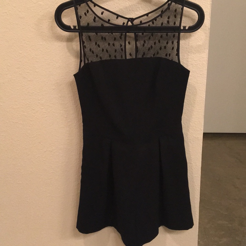 NAF NAF black mesh romper dress